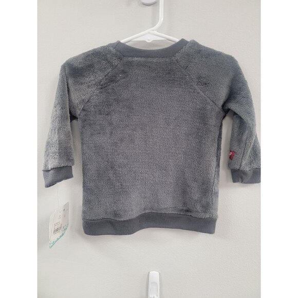 Disney Baby Mickey Mouse Fleece Sweatshirt 6-9M Long Sleeve Gray - Picture 3 of 5